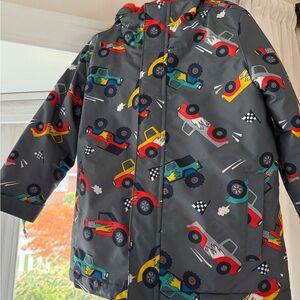 The Children's Place Gray Jacket with Colorful Cars